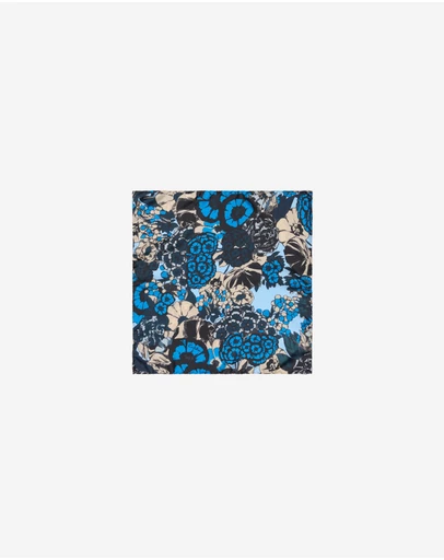 Calibre - Azure Blossoms Pocket Square Blue Combo