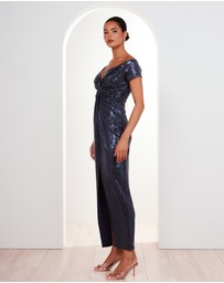 Pilgrim - Raven Off Shoulder Twist Gown
