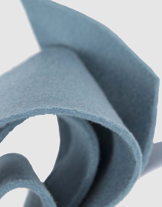 Max Alexander - Felt Blue Bow Fascinator