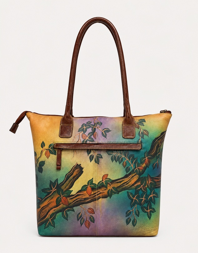 Cobb & Co - Leopard Hand Painted Leather Tote