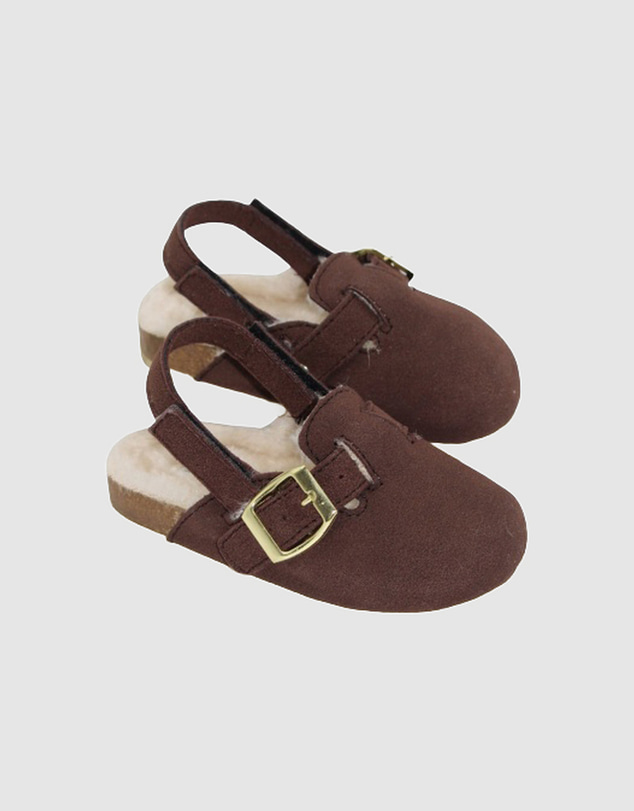 Human - Kids Lennox Faux Fur Slide Choc