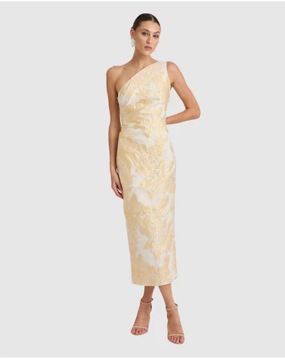 Romance by Honey and Beau - Seanna One Shoulder Midi Dress