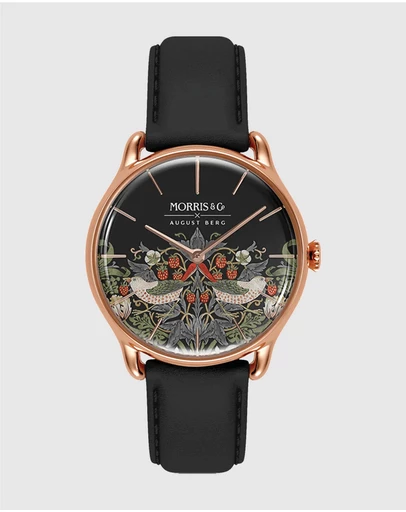 August Berg - Simply Strawberry Thief Cochineal Black