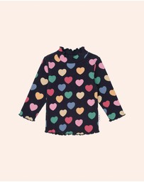 Huxbaby - Multi Hearts Rib Skivvy - Babies-Kids