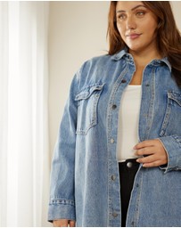 Atmos&Here Curvy - Frankie Oversize Denim Shacket