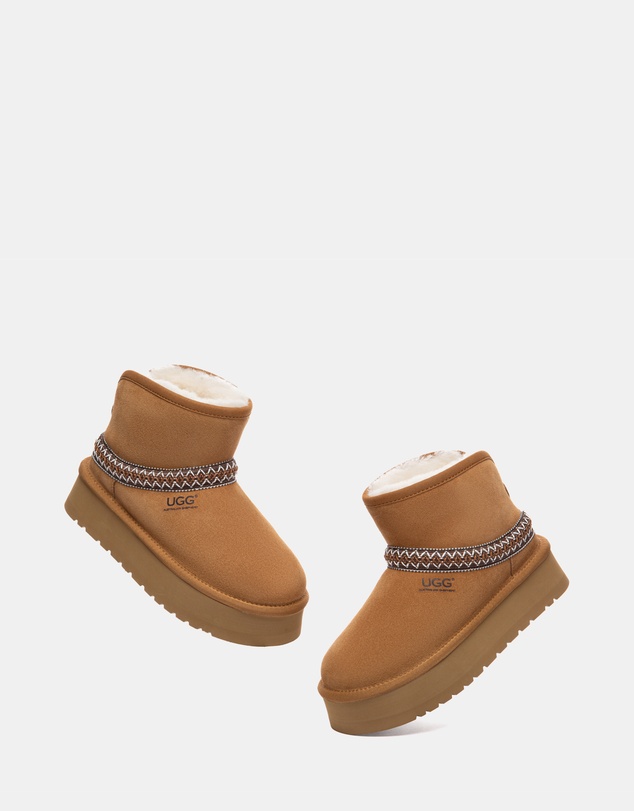 EVERAU - Australian Shepherd Ugg Fayle Platform Cow Suede Upper UGG Boots