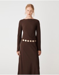 Forcast - Quinn Bias Tie Waist Dress
