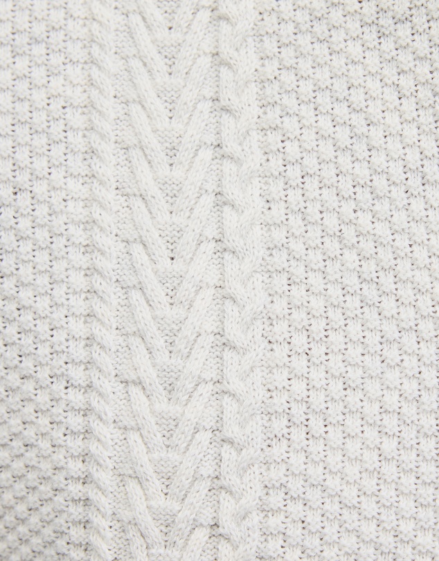 Politix - Stripe Button-through Cable Knit
