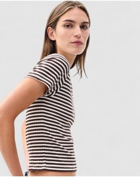 rag & bone - Luca Stripe Rib Baby Tee