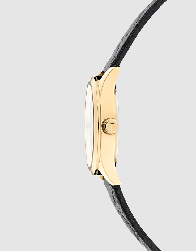 Ted Baker - Coolly Gold-Tone 34mm Black Embossed Leather Watch