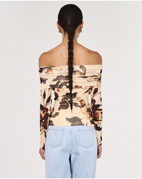 Staple the Label - Romy Off Shoulder Mesh Top