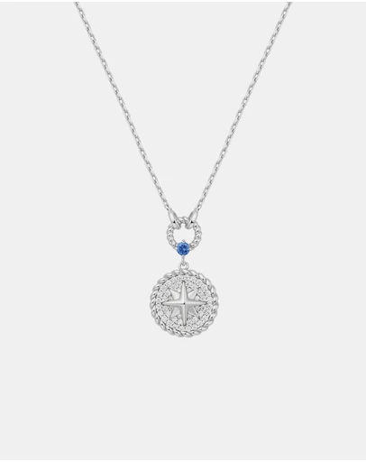 Ania Haie - Ania Haie Silver Eight-Pointed Star Signet Necklace