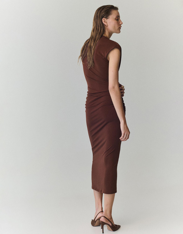 M.N.G - Draped Midi Dress
