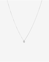 Michael Hill - 0.23 Carat TW Pear Diamond Halo Pendant in 10kt White Gold