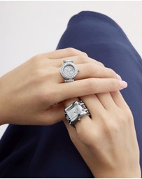 GUESS - GUESS Ladies Silver-Tone Analogue Ring Watch