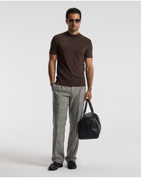 Calibre - Tailored Check Wool Pants Mocha