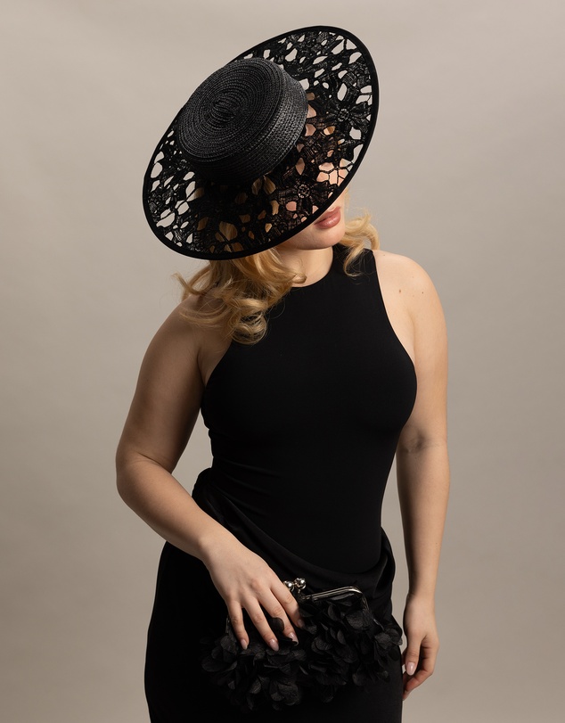 Morgan & Taylor - Chloe Racewear Boater in Black