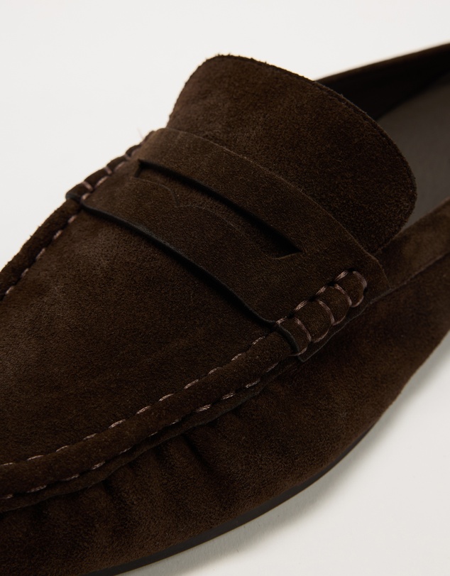 AERE - Slip On Suede Loafers - Women's
