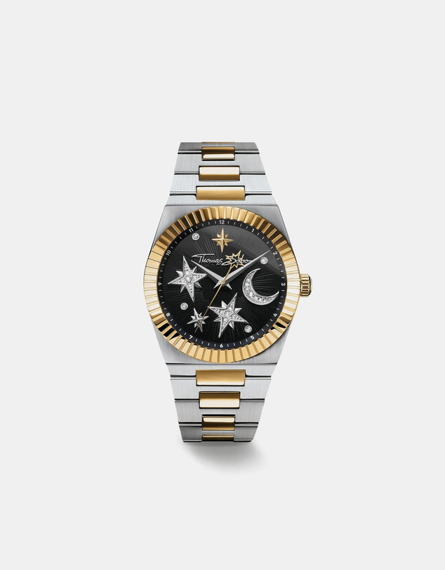 THOMAS SABO - Women's Moon and Stars Watch with Black Dial