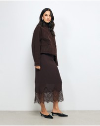AERE - Tala Heeled Leather Mules