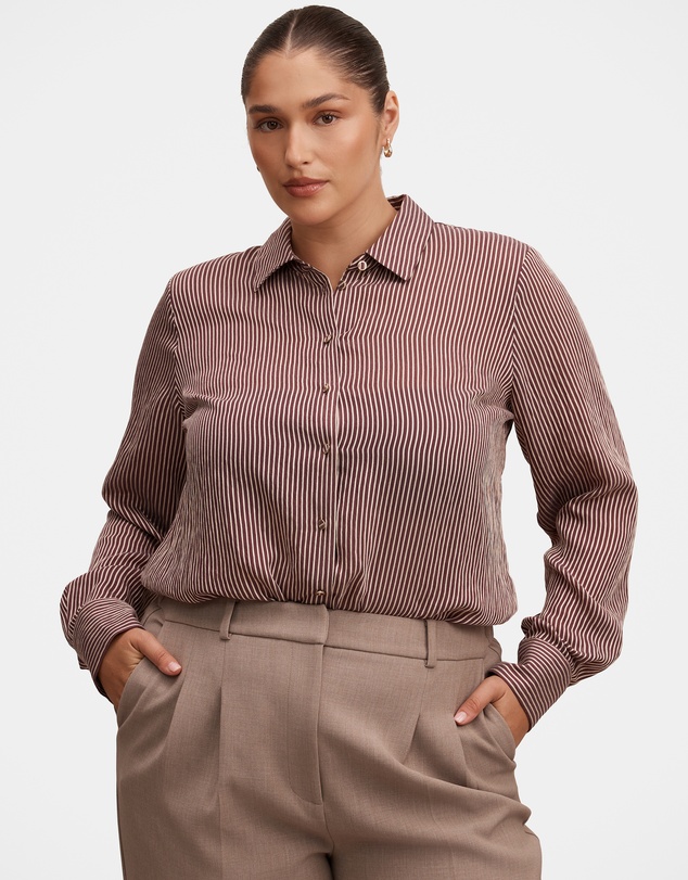 Forever New Curve - Solara Curve Striped Shirt