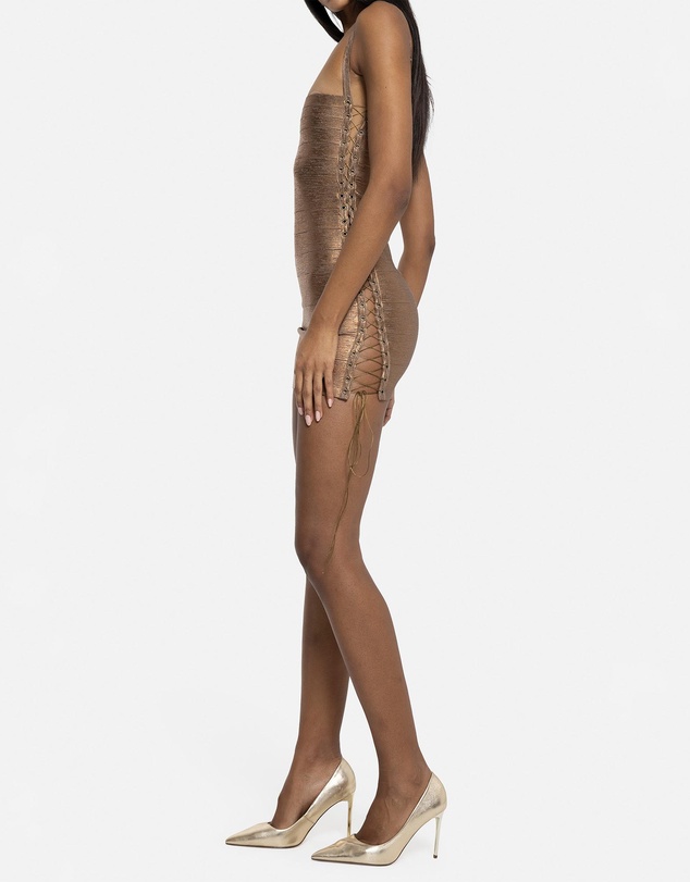 Jaded London - Lace Up Bandage Dress