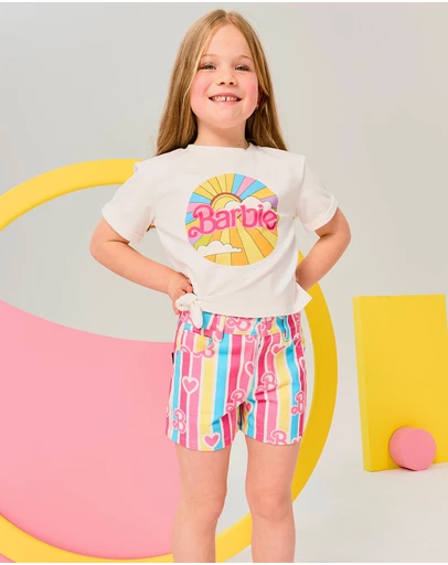 Rock Your Kid - Barbie Denim Shorts - Kids-Teens