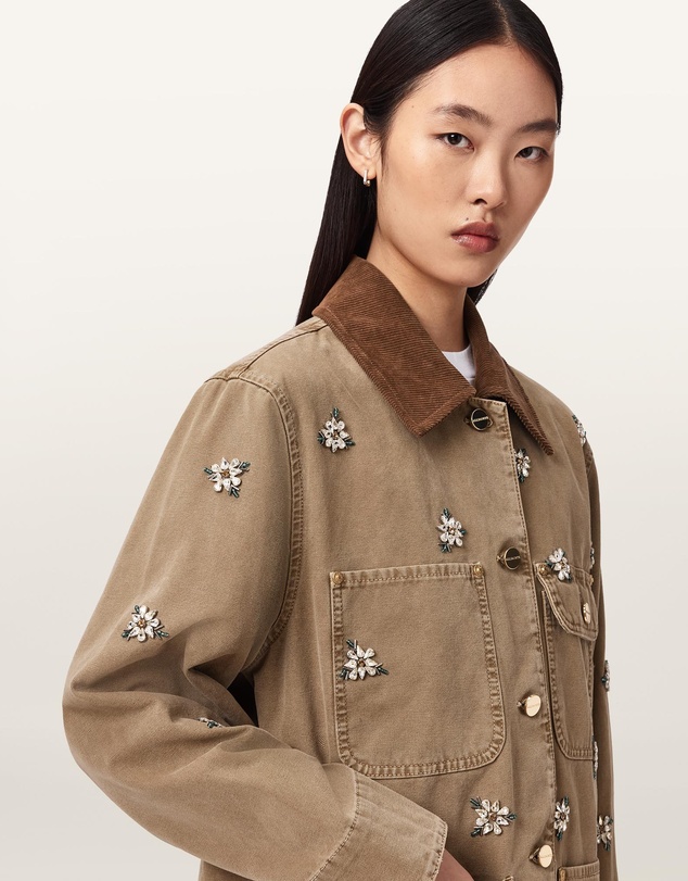 AllSaints - Bex Embellished Denim Jacket