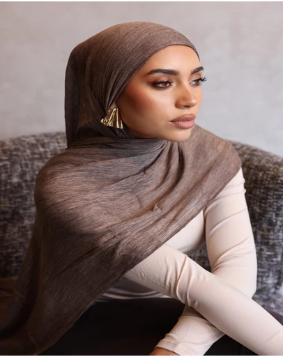 Mod Squad - Textured Hijab- Coffee Bean