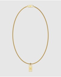 GUESS - Gold-Tone 4G Pave Pendant Necklace