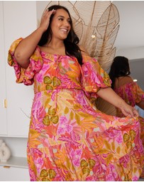 Esther & Co - Axelle Dress - Sunset Print