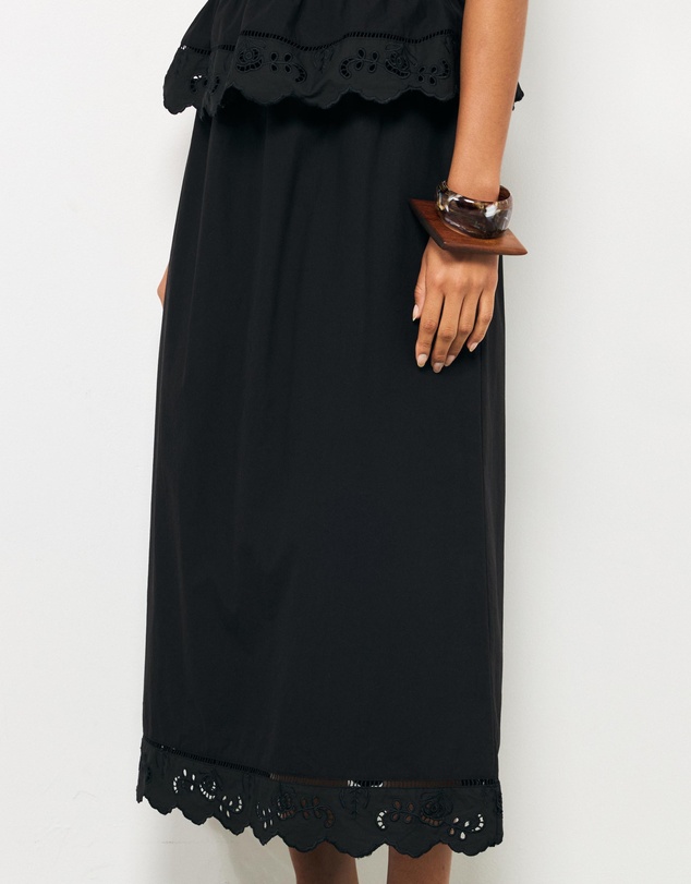 AERE - Bonnie Lace Trim Maxi Skirt