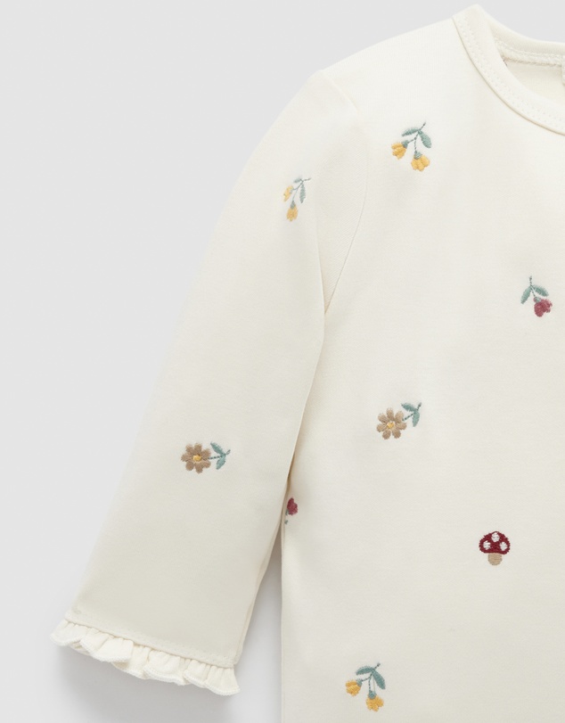 Purebaby - Broderie Layering Top -Kids-Babies