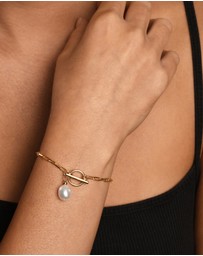 Von Treskow - Fine Clip Chain Bracelet with Pearl