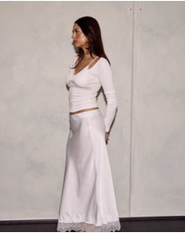 Style Addict - Valerie Satin Lace Skirt