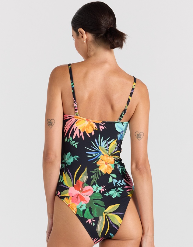 Poolside Paradiso - Kauai Bandeau One Piece Swimsuit - Tropical