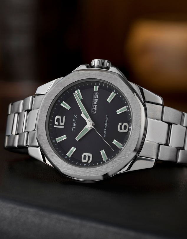 TIMEX - Essex Day & Date 46mm Stainless Steel Bracelet Watch