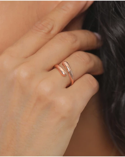Elli Jewelry - Ring Open Design 925 Sterling Silver Rosegold