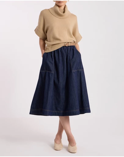 David Lawrence - Mateo Denim Midi Skirt