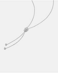 Ania Haie - Ania Haie Silver Twisted Rope Lariat Necklace
