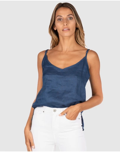 CAMIXA - CAMI-V linen Camisole Top