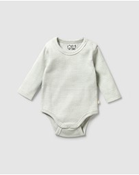 Wilson & Frenchy - Organic Stripe Rib Long Sleeve Bodysuit - Babies