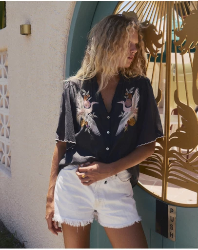 Auguste The Label - Zoe Embroidered Blouse