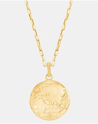 Dower & Hall - Men's One World Talisman Necklace In Gold Vermeil
