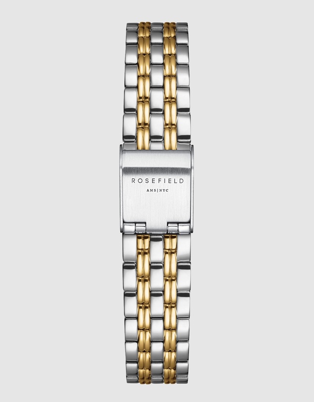 Rosefield - Octagon XS Black Gold Silver Duotone Bracelet Watch