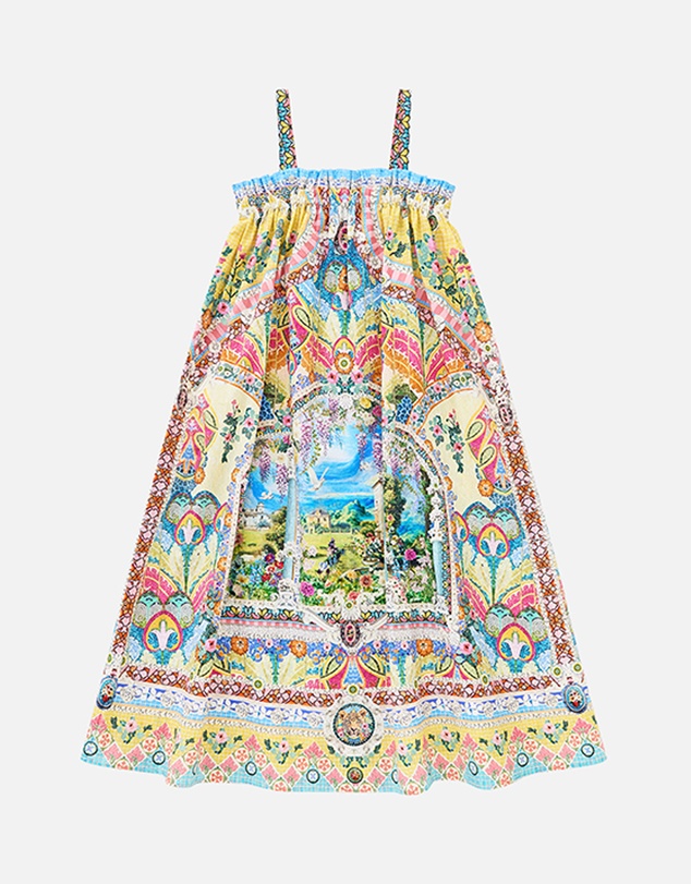 Camilla - Wide Strap Maxi Sun Dress - Kids-Teens