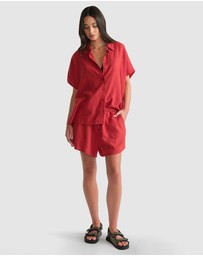 Decjuba - D-Luxe Linen Blend Flip Shorts