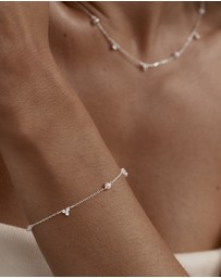 By Charlotte - Delicate Pearl and Crystal Bracelet