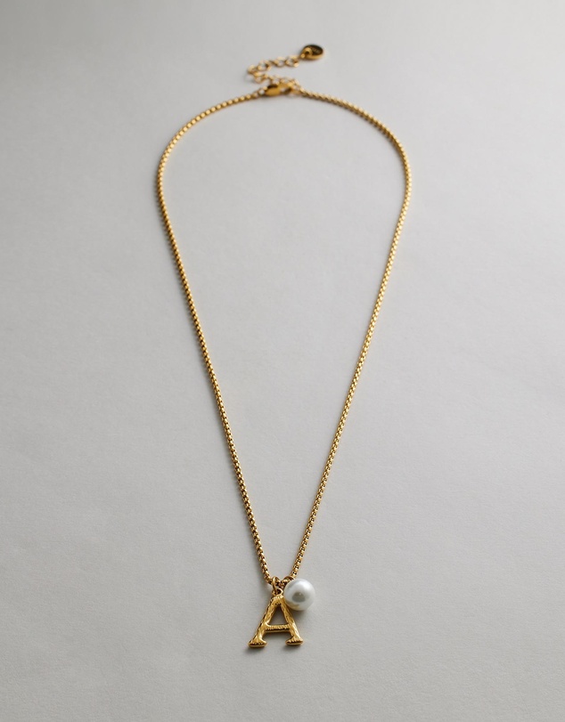 Zahar - Pearl Letter A Necklace
