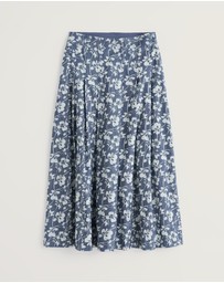 Seasalt - Seasalt Cornwall Blue Jamboree Chambray Midi Skirt